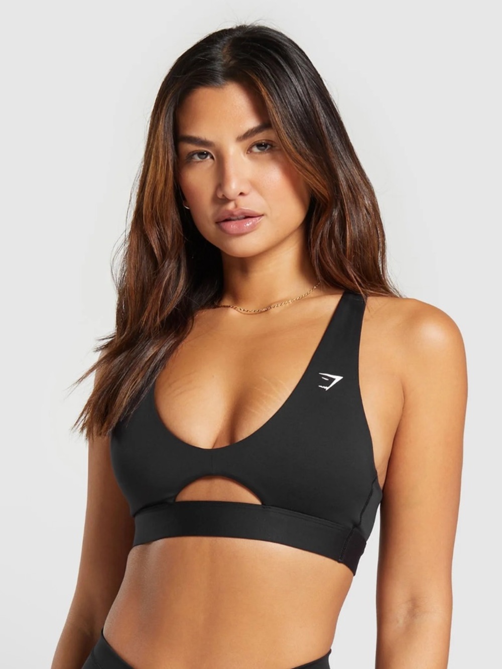 NWOT Gymshark Peekaboo Sports Bra Size X-Small in Black